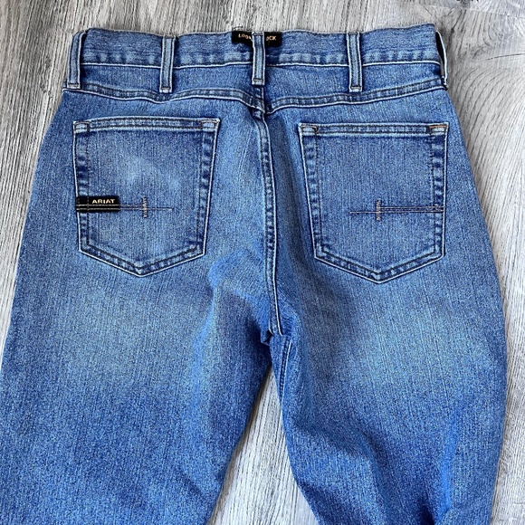 Ariat Rebar M4 Relaxed Bootcut Durastretch Basic Boot Jean Denim Cowboy 30x34 - Picture 10 of 10